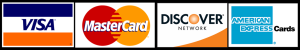 visa, mastercard, discover, and american express cards
