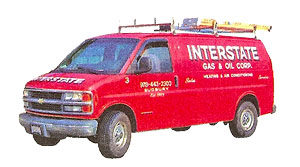 red interstate gas and oil van